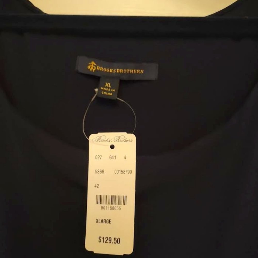 Brooks Brothers Maxi Column Dress Navy Blue NWT